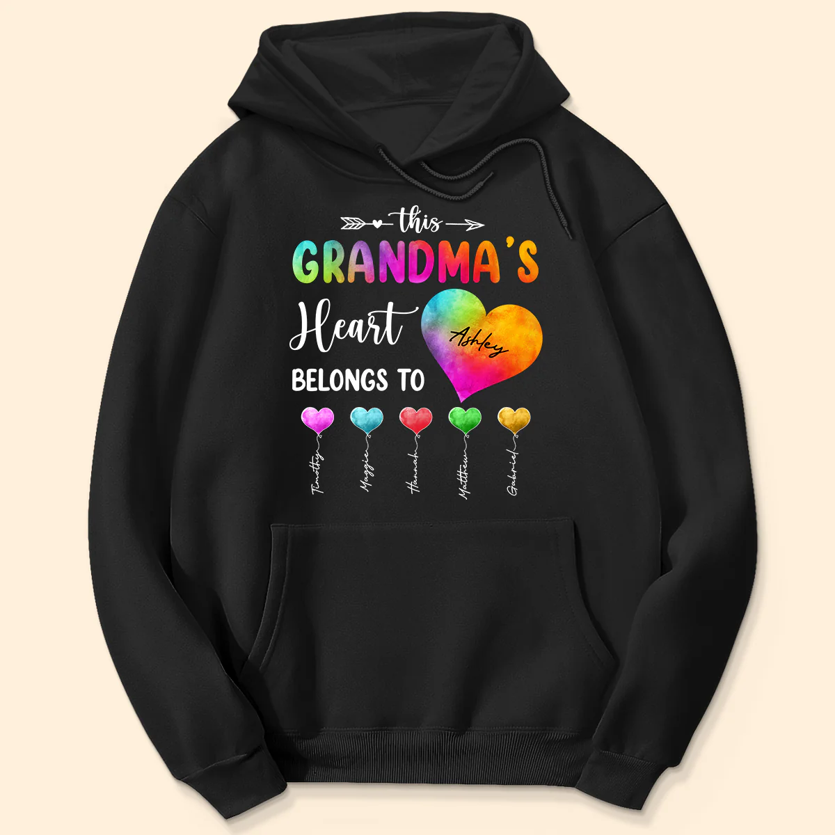 Colorful Patterned This Grandma Heart Belongs To Personalized Shirt - Image 5