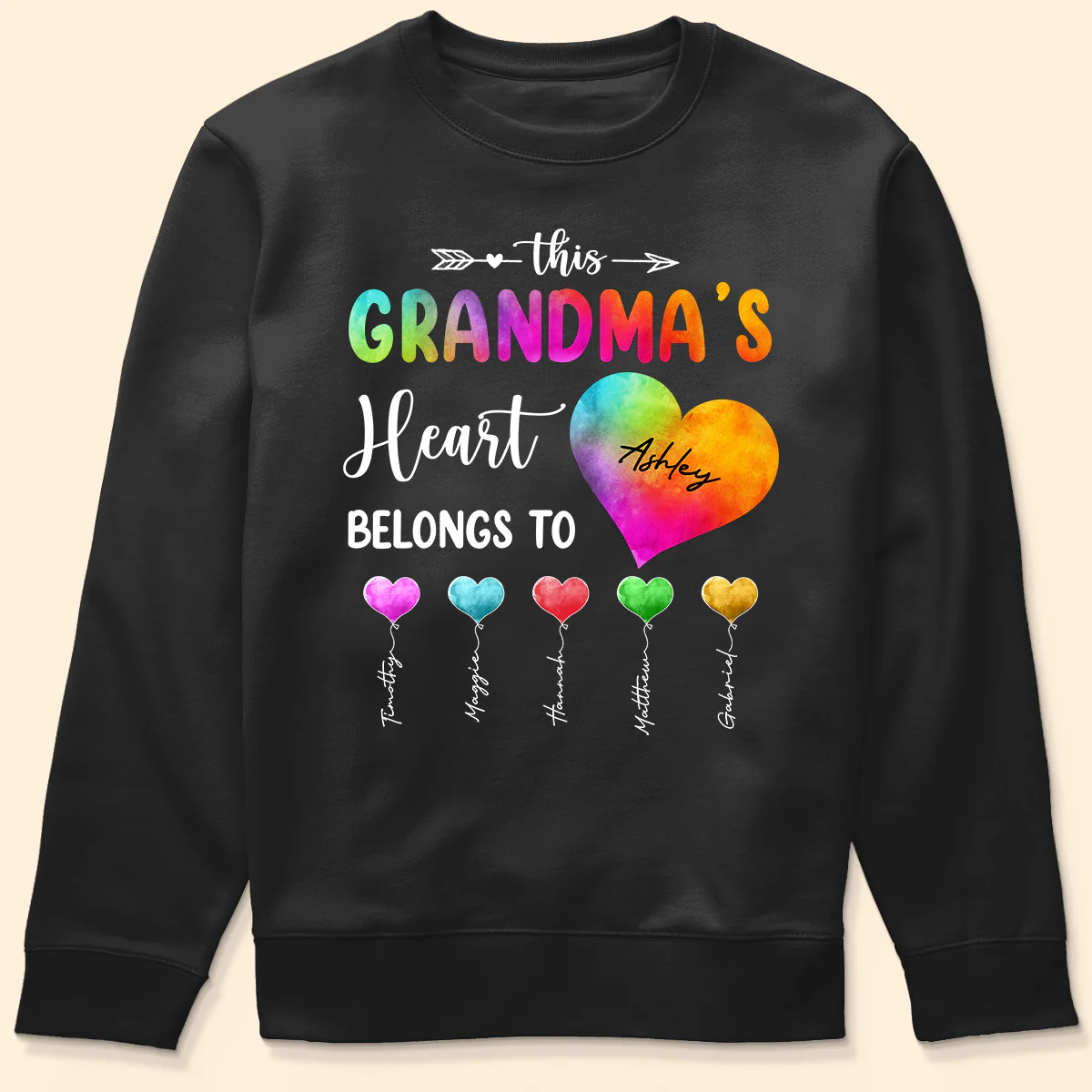 Colorful Patterned This Grandma Heart Belongs To Personalized Shirt - Image 6