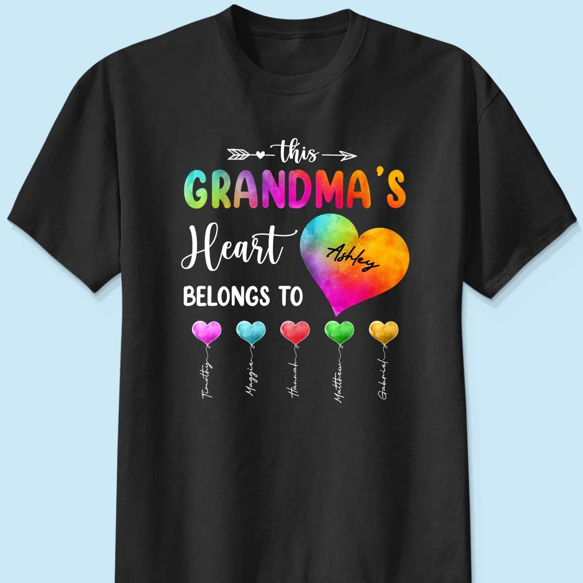 Colorful Patterned This Grandma Heart Belongs To Personalized Shirt - Image 7