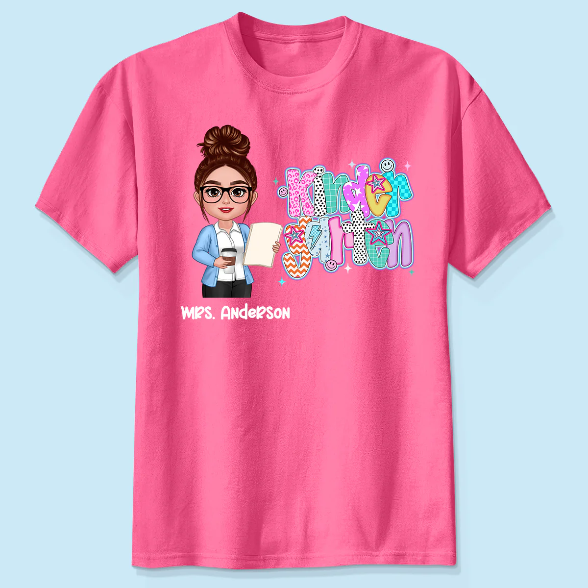 Colorful Preppy Style Teacher Custom Grade Personalized Shirt - Image 2