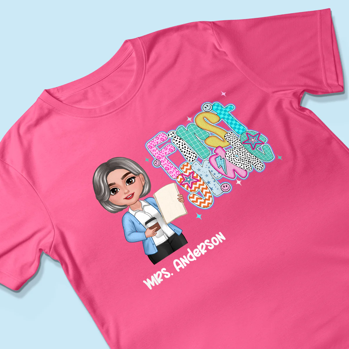 Colorful Preppy Style Teacher Custom Grade Personalized Shirt - Image 6