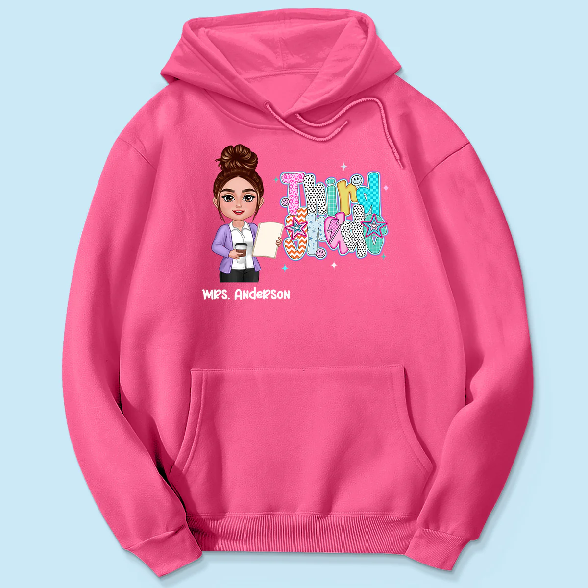 Colorful Preppy Style Teacher Custom Grade Personalized Shirt - Image 9