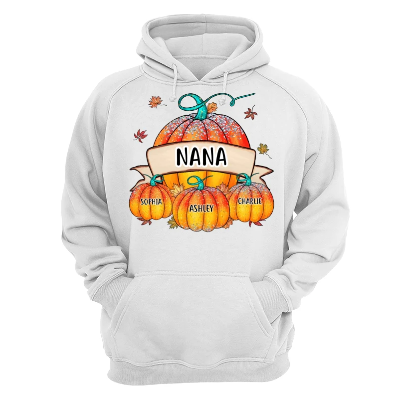Colorful Pumpkins Grandma Mom Kids Fall Season Personalized Shirt - Image 13