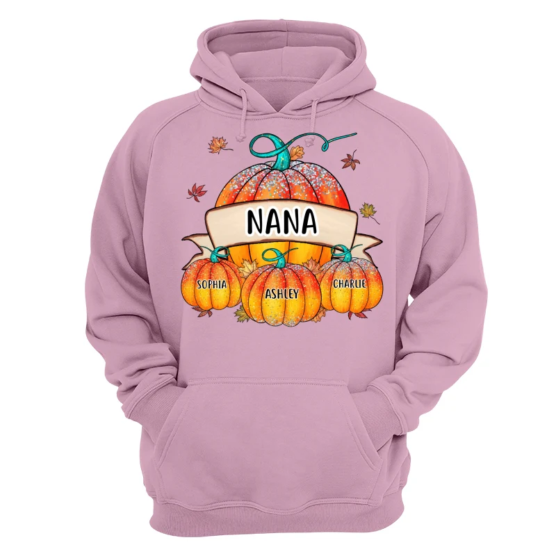 Colorful Pumpkins Grandma Mom Kids Fall Season Personalized Shirt - Image 15