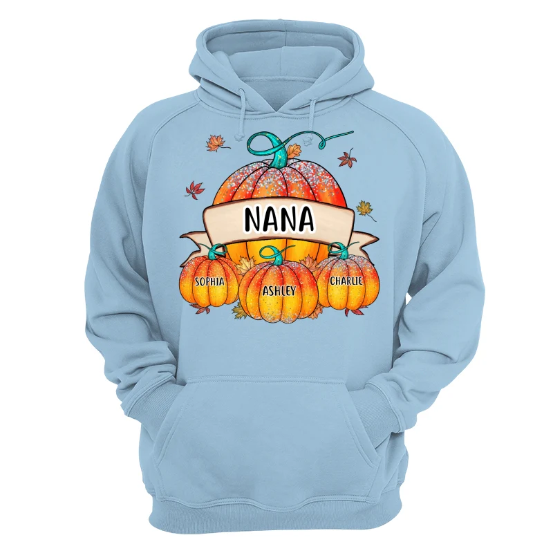Colorful Pumpkins Grandma Mom Kids Fall Season Personalized Shirt - Image 16