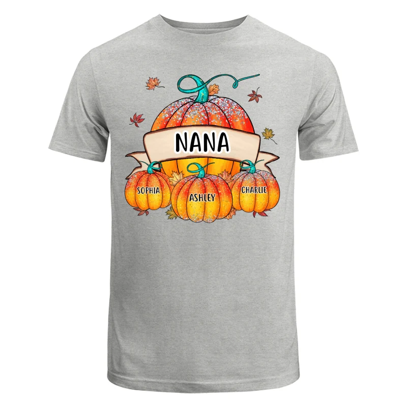 Colorful Pumpkins Grandma Mom Kids Fall Season Personalized Shirt - Image 6