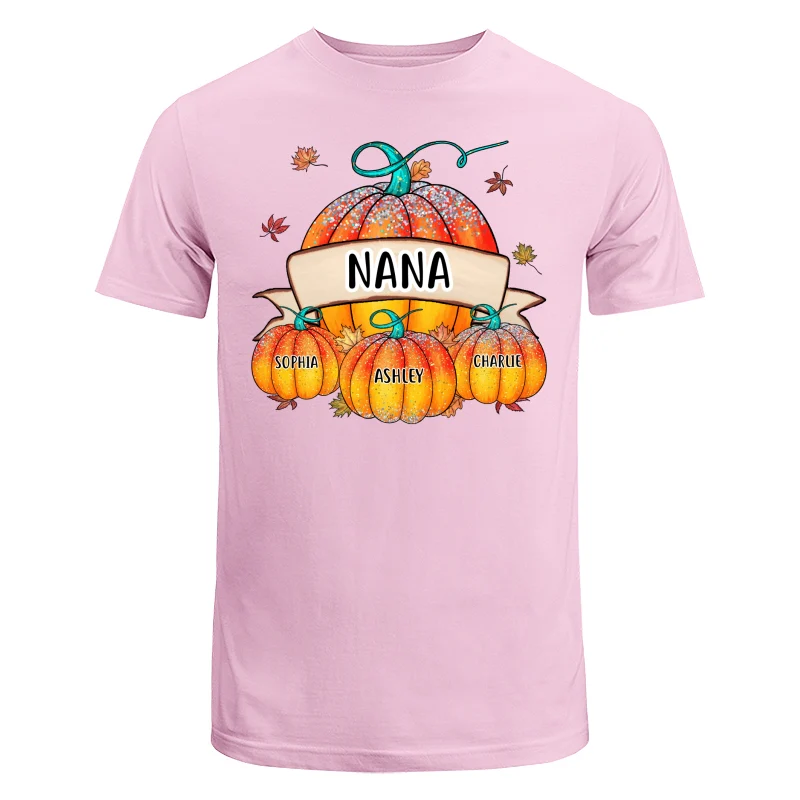 Colorful Pumpkins Grandma Mom Kids Fall Season Personalized Shirt - Image 7