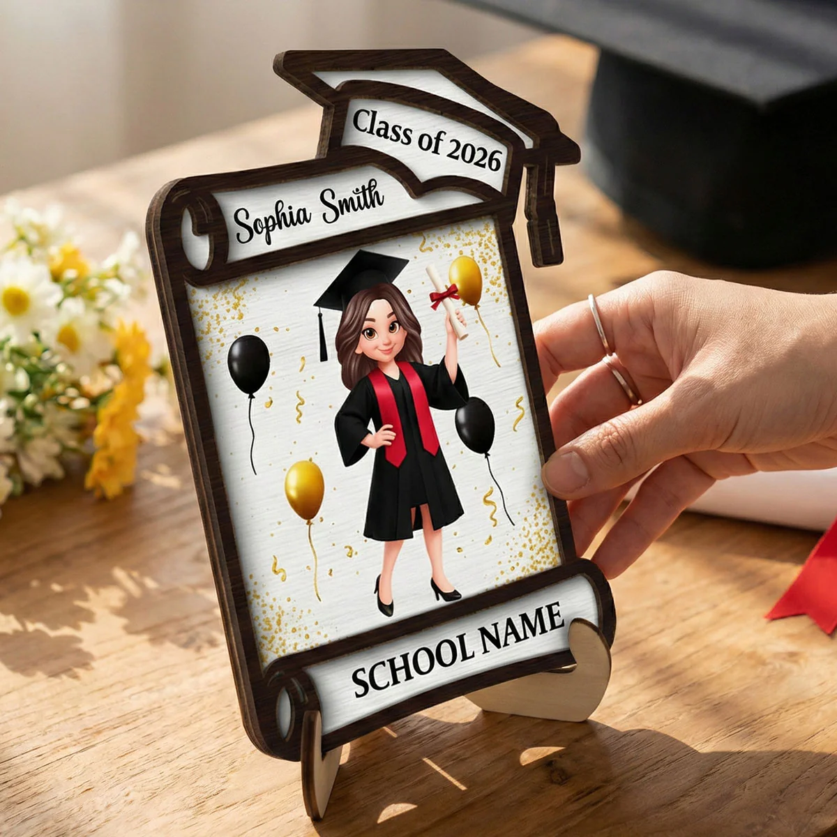 Congrats Class Of 2026 2027 Senior - Personalized 2-Layered Wooden Plaque - Graduation Gift For Graduates, Daughter, Son - Image 7