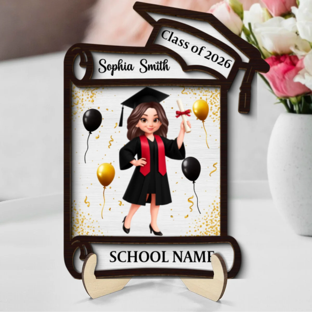 Congrats Class Of 2026 2027 Senior - Personalized 2-Layered Wooden Plaque - Graduation Gift For Graduates, Daughter, Son - Image 9
