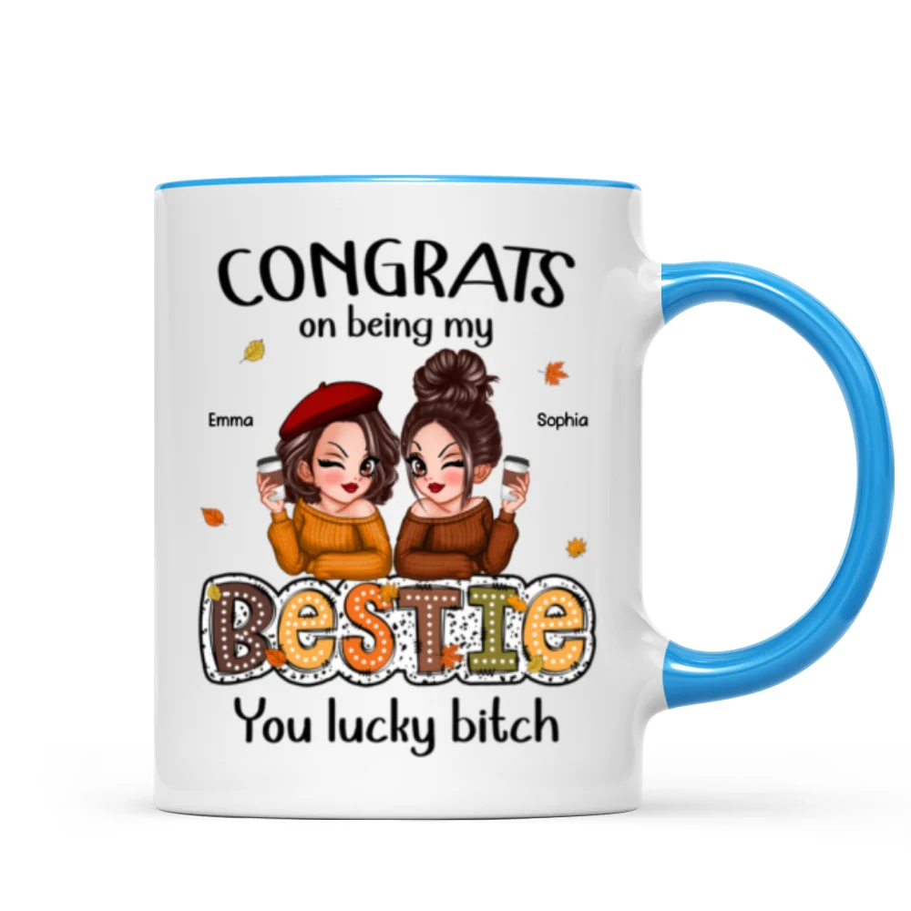 Congrats On Being My Besties Fall Season Gift, Personalized Mug - Image 11
