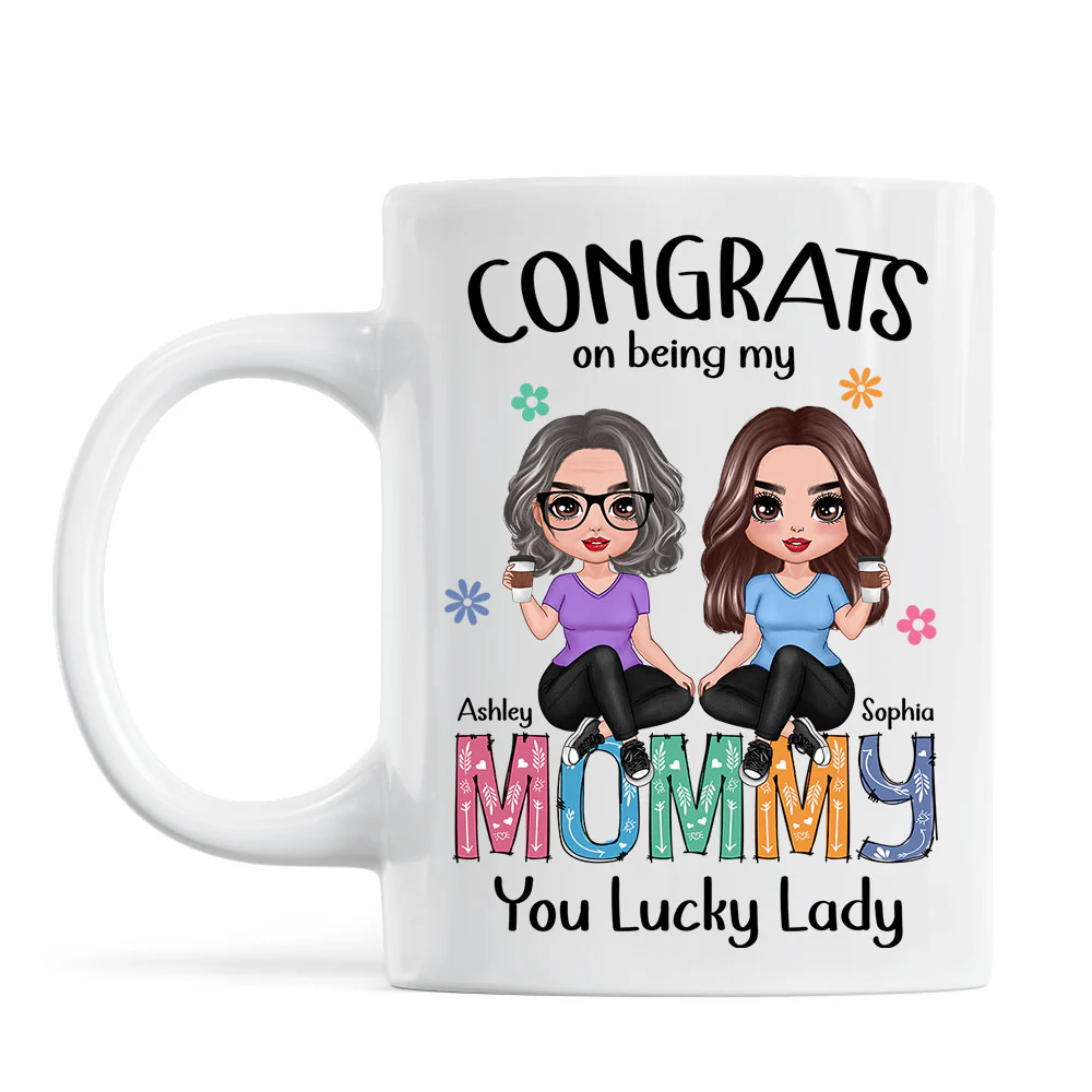 Congrats On Being My Mom Personalized Mug