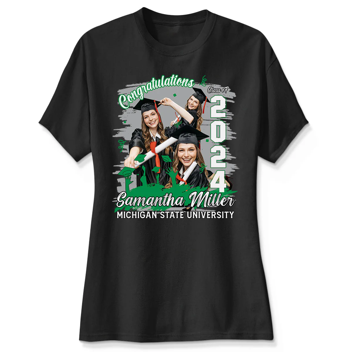 Congratulations Grad 2024 Photo Inserted Graduation Gift Personalized Shirt - Image 4