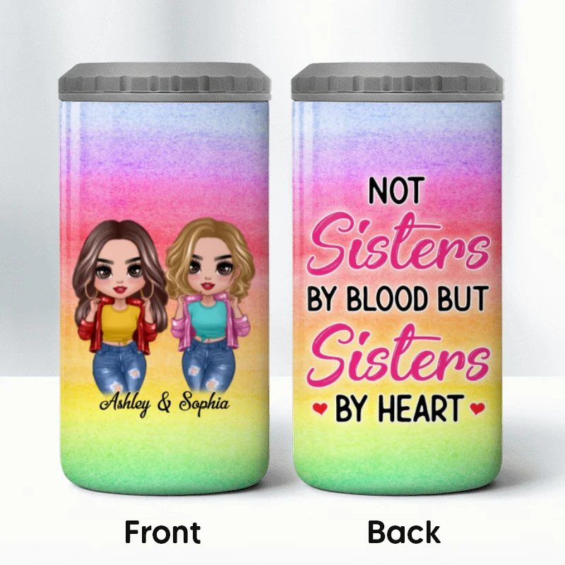Cool Besties Colorful Personalized 4 In 1 Can Cooler - Image 8