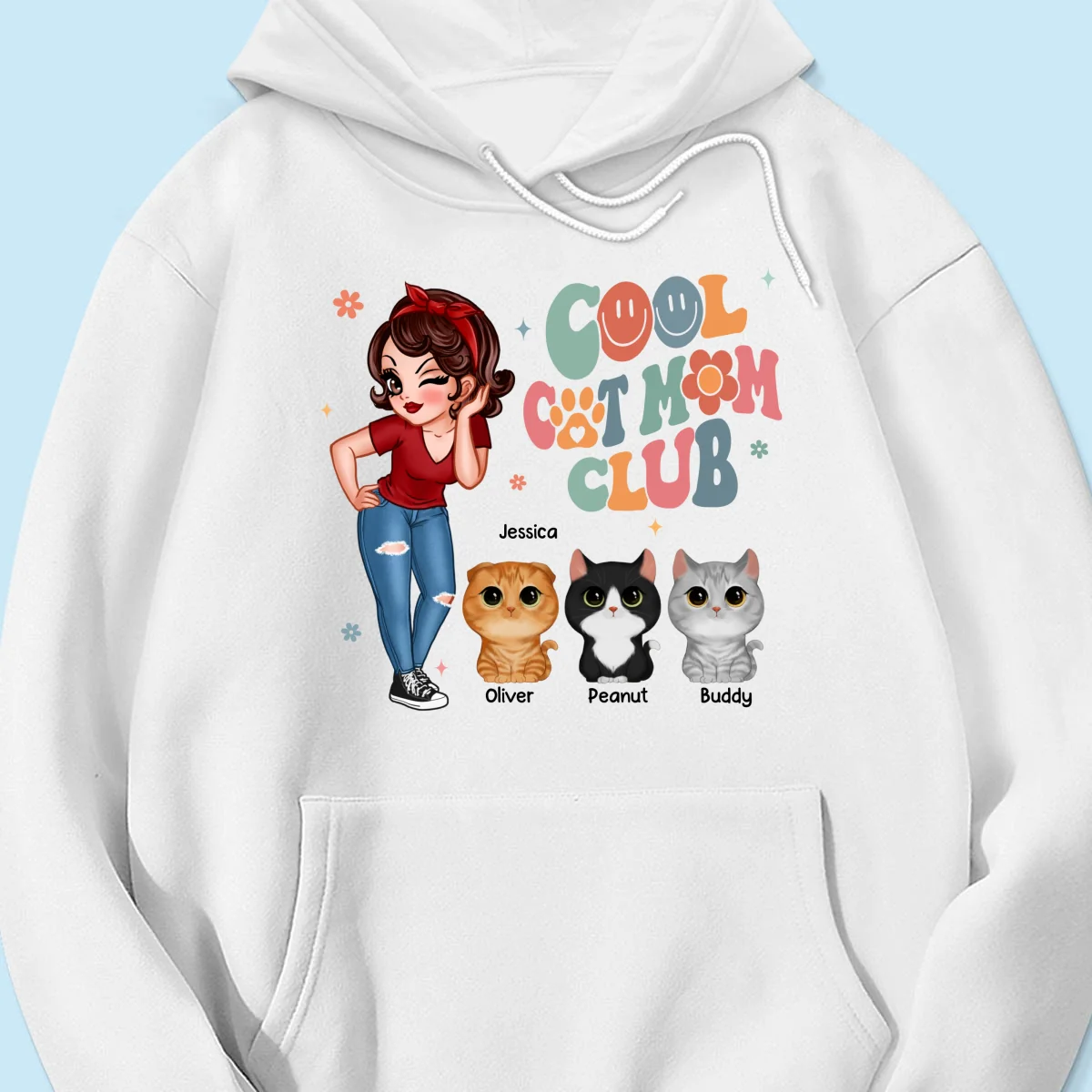 Cool Cat Mom Club Personalized Shirt - Image 14