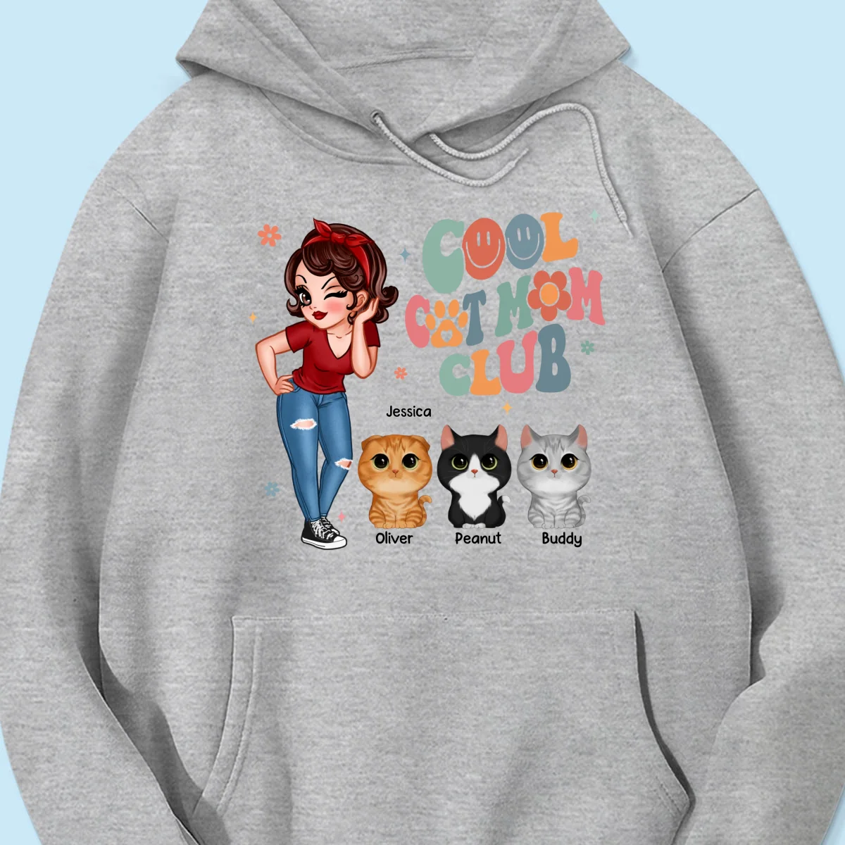 Cool Cat Mom Club Personalized Shirt - Image 15