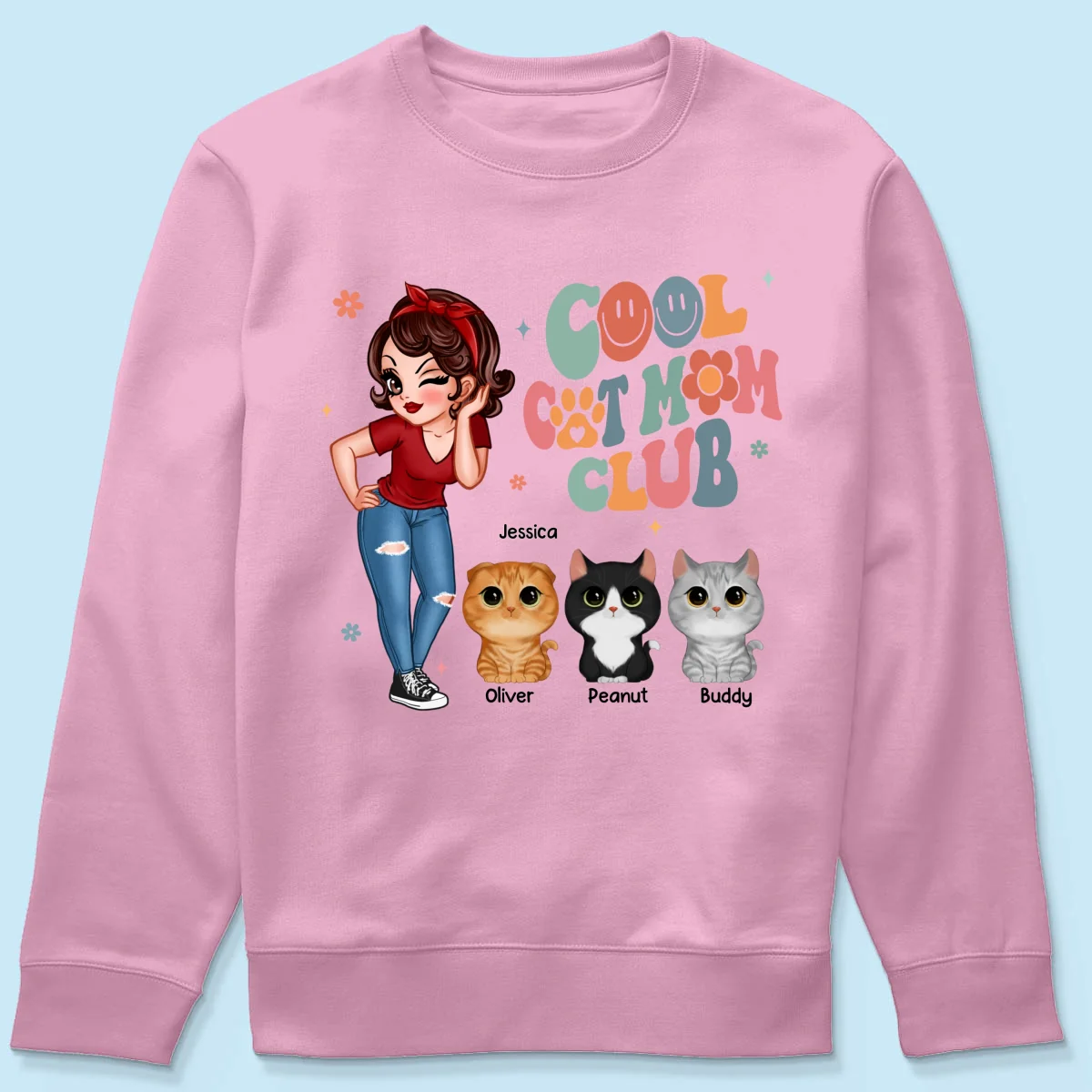 Cool Cat Mom Club Personalized Shirt - Image 20