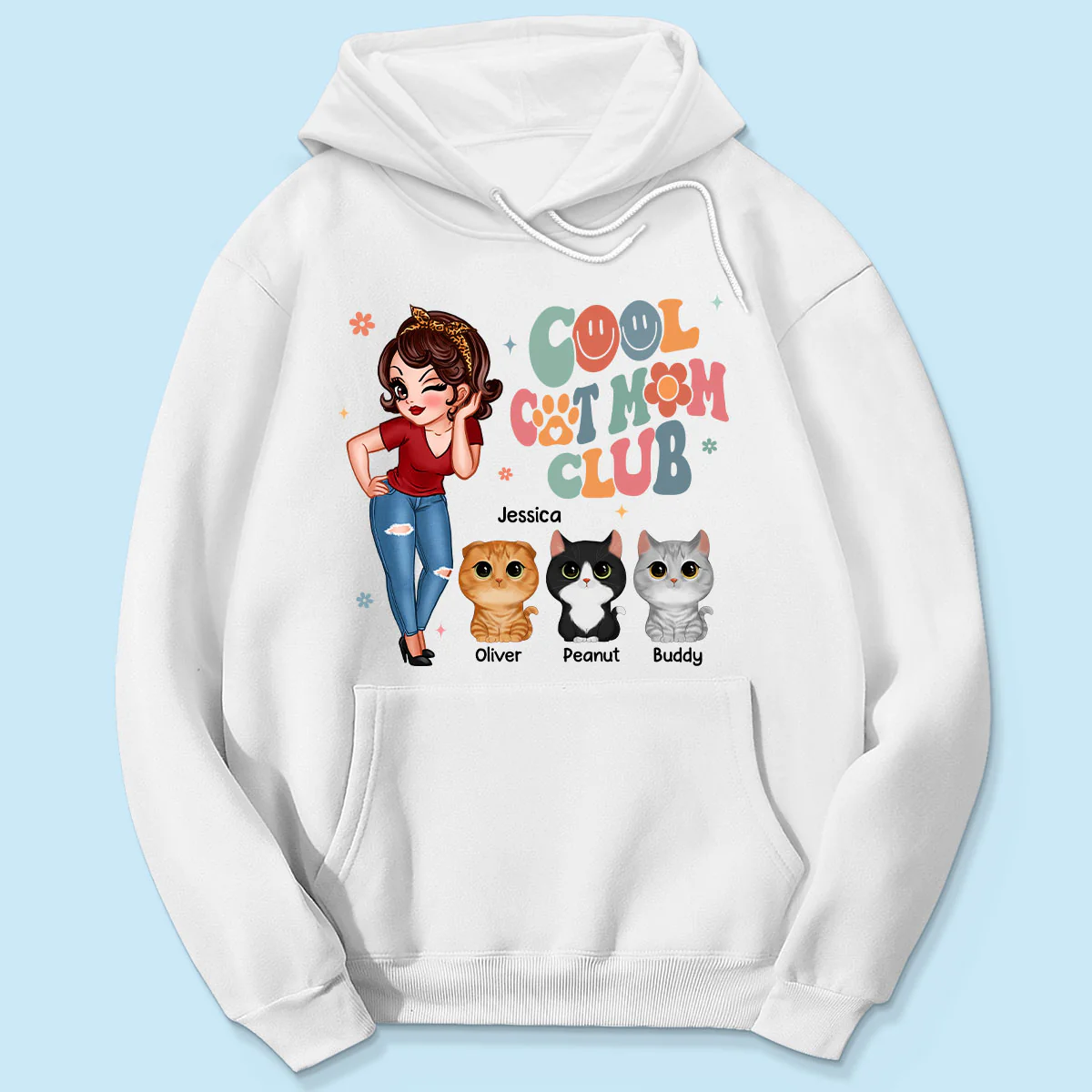 Cool Cat Mom Club Personalized Shirt - Image 5