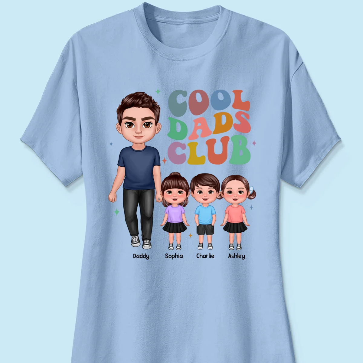 Cool Dad Club Doll Man And Kids Personalized Shirt - Image 13
