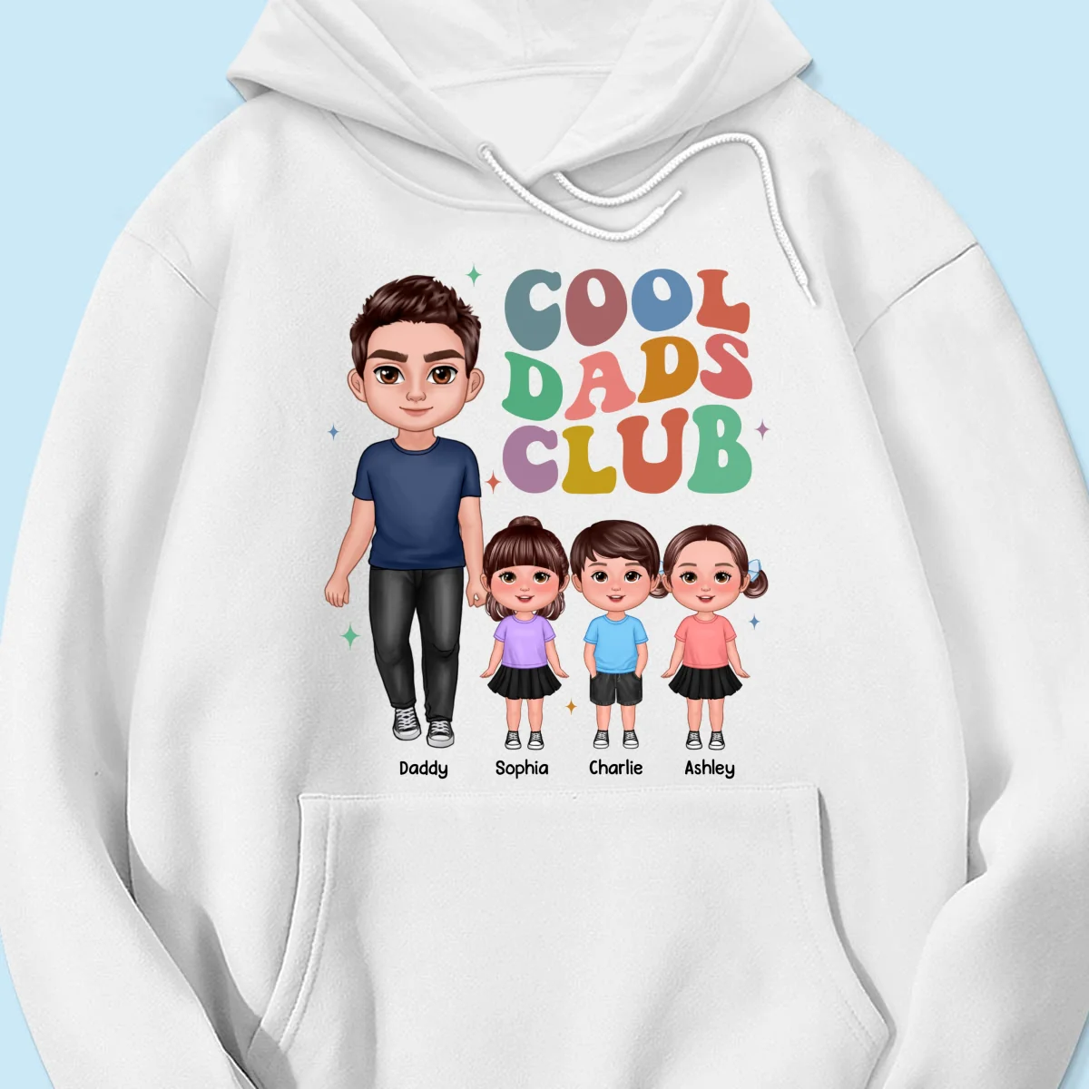 Cool Dad Club Doll Man And Kids Personalized Shirt - Image 14