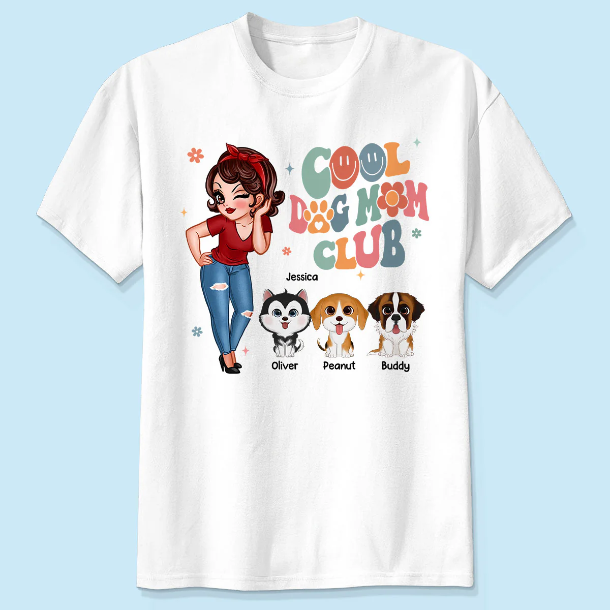 Cool Dog Mom Club Personalized Shirt