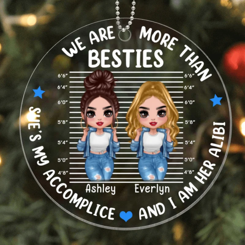 Cool Doll Besties Accomplice Alibi Personalized Acrylic Ornament - Image 4