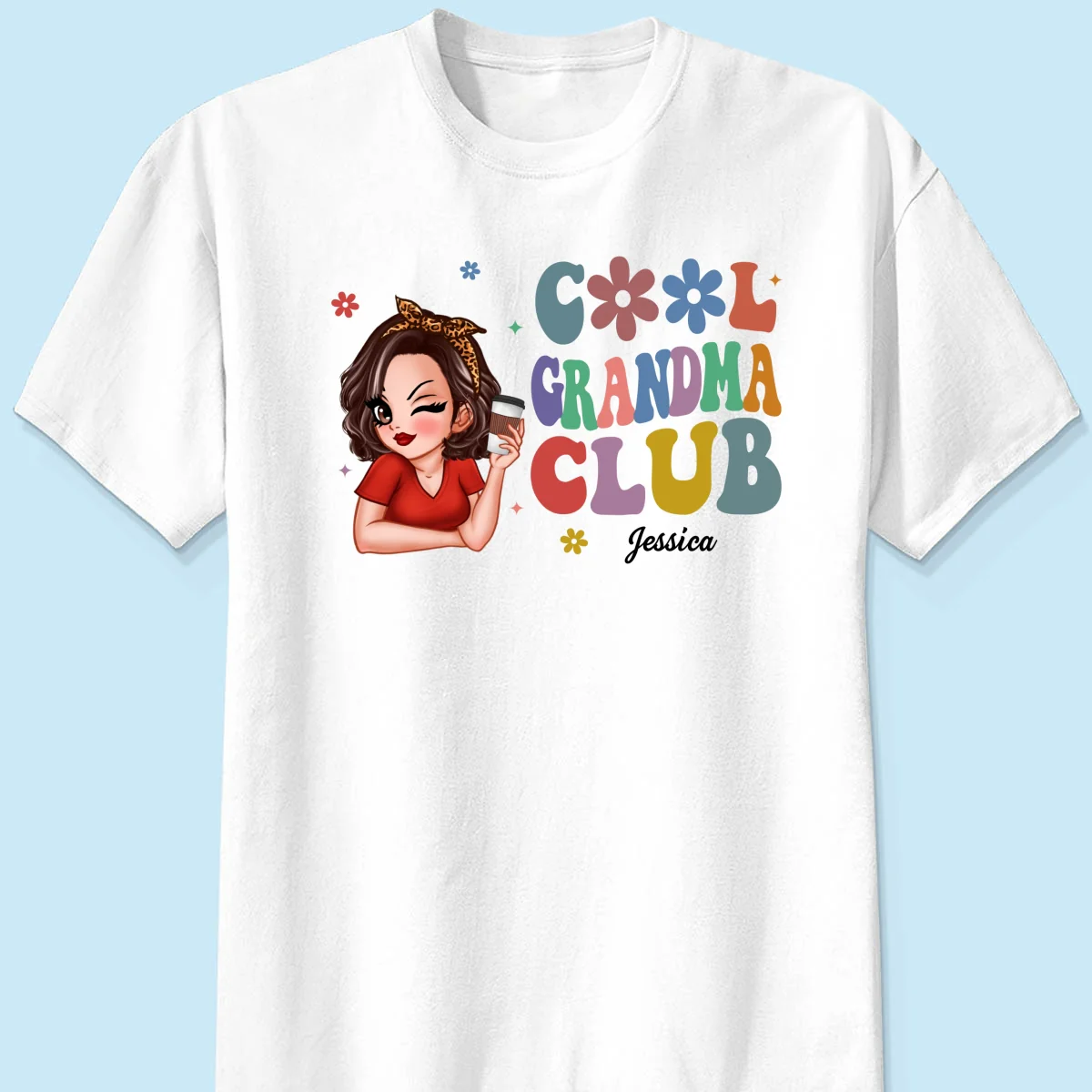 Cool Grandma Club Beautiful Woman Personalized Shirt - Image 7