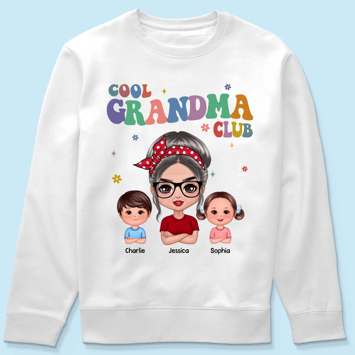 Cool Grandma Club Grandma And Grandkids Personalized Shirt - Image 19