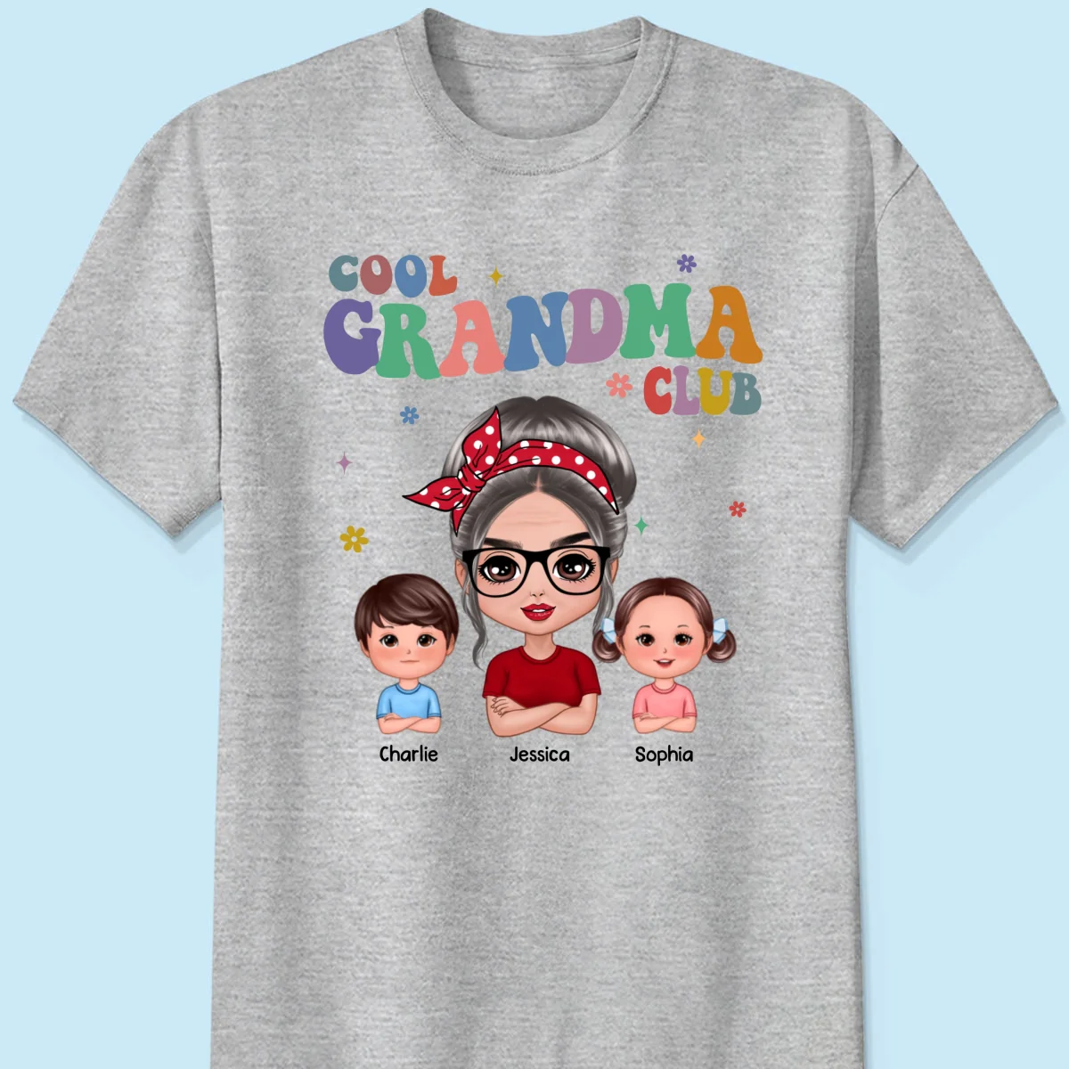 Cool Grandma Club Grandma And Grandkids Personalized Shirt - Image 8
