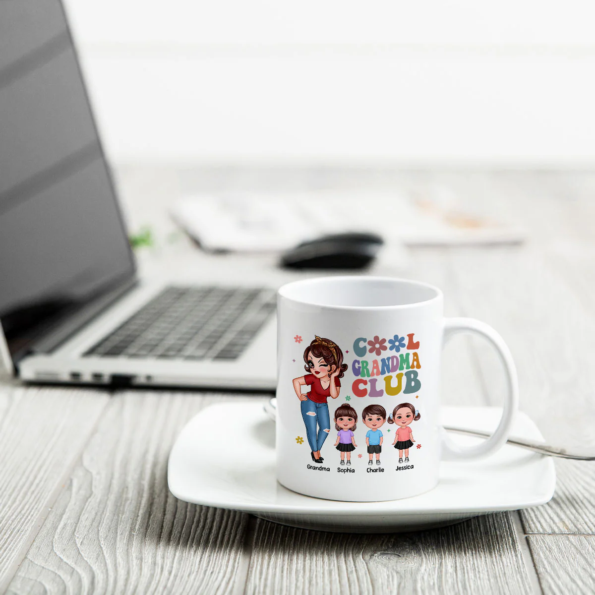 Cool Grandma Club Personalized Mug - Image 4