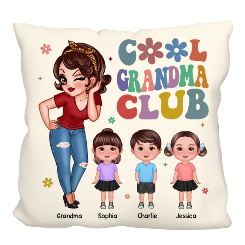 Cool Grandma Club Personalized Pillow, Gift For Grandma - Image 7