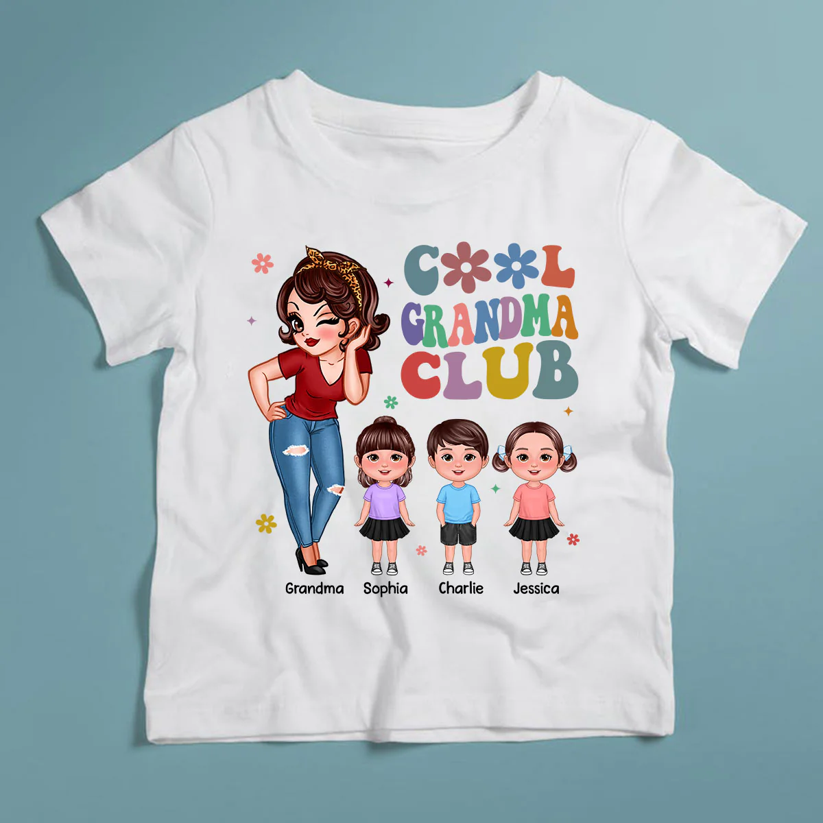 Cool Grandma Club Personalized Youth Shirt - Image 2