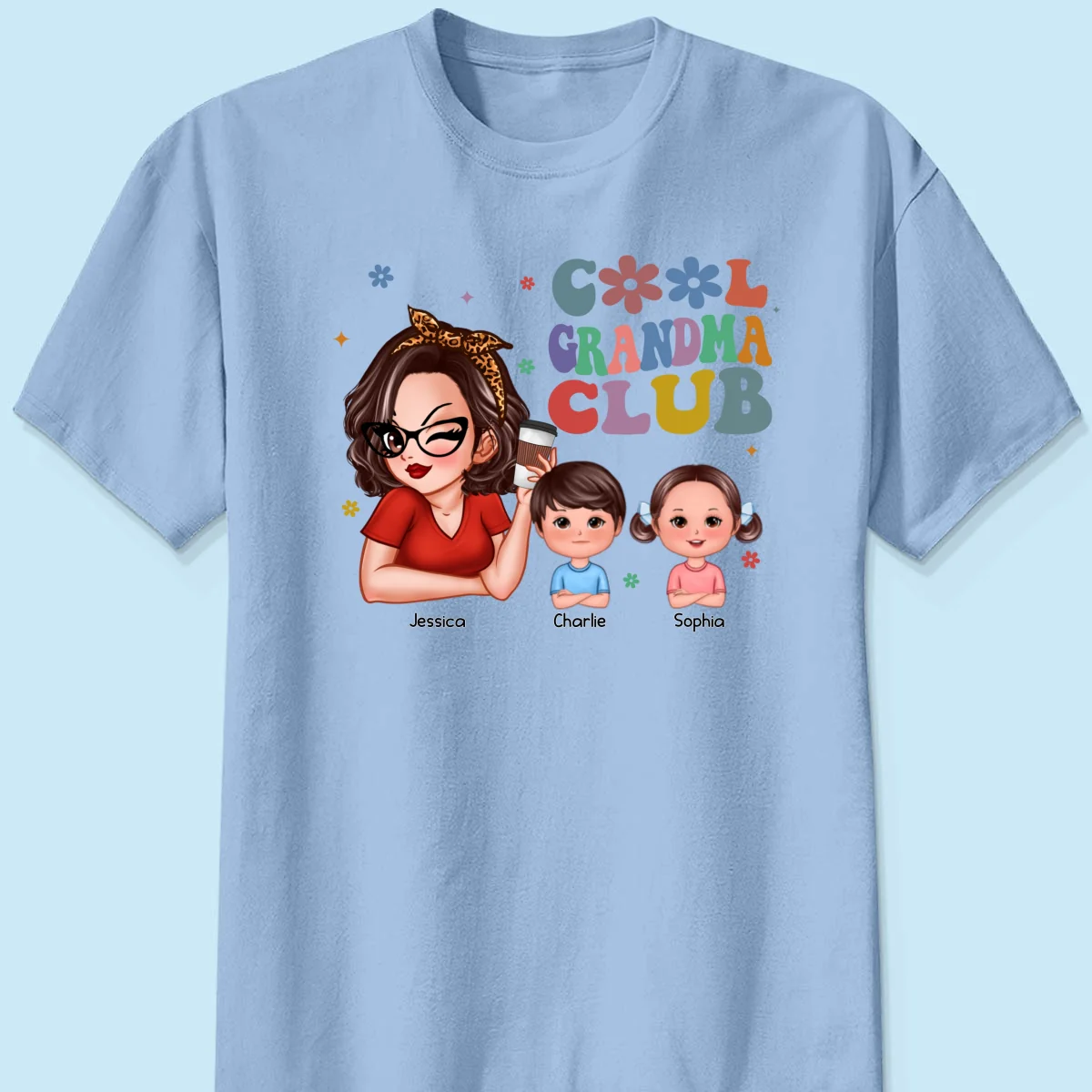 Cool Grandma Club Woman And Kids Personalized Shirt - Image 10