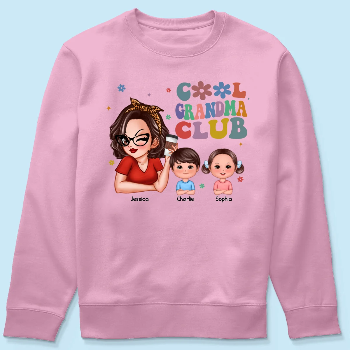 Cool Grandma Club Woman And Kids Personalized Shirt - Image 21