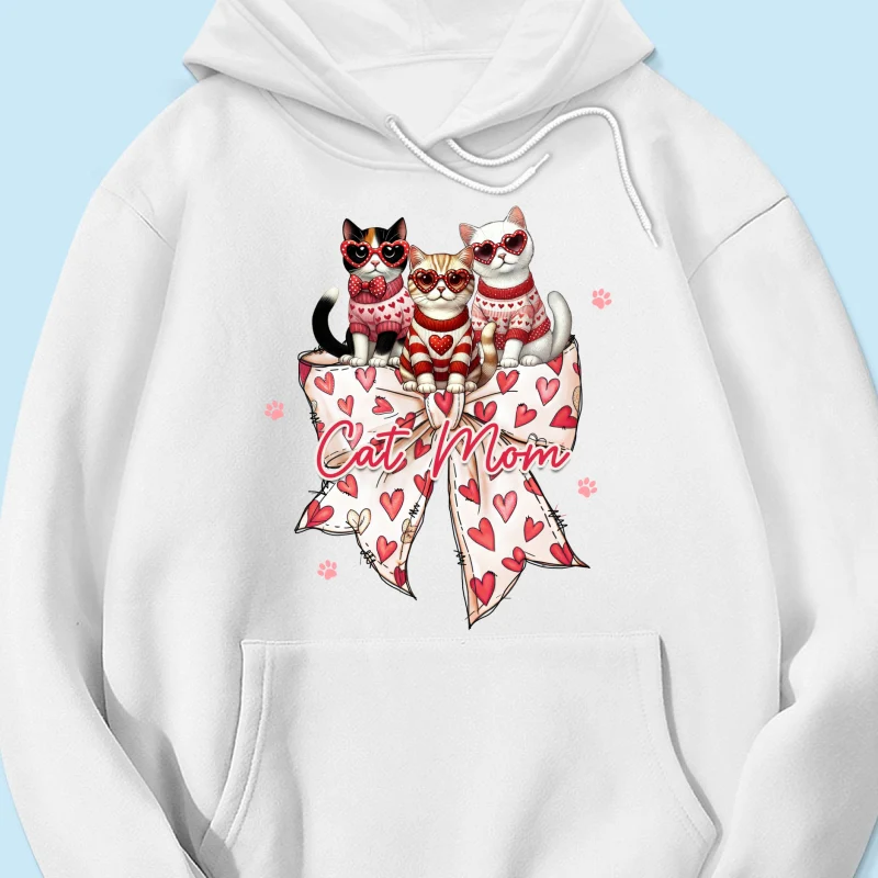 Coquette Bow Cat Personalized Shirt, Gift for Cat Moms - Image 16