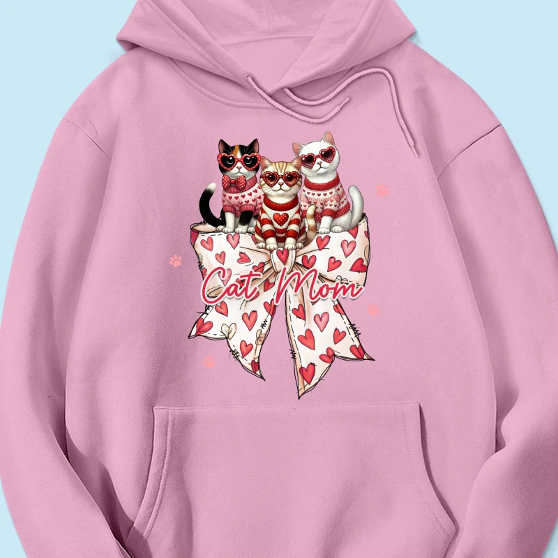 Coquette Bow Cat Personalized Shirt, Gift for Cat Moms - Image 18