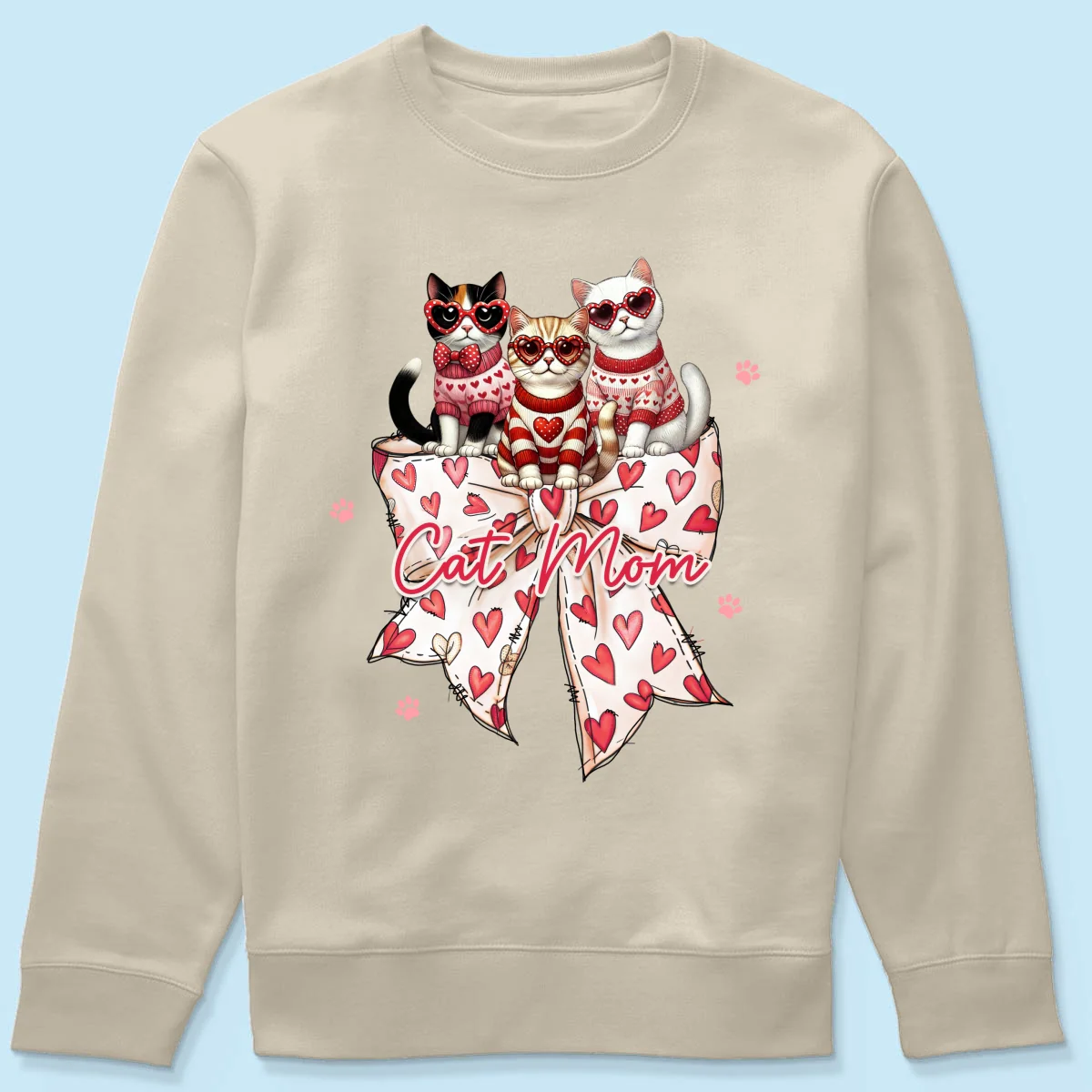 Coquette Bow Cat Personalized Shirt, Gift for Cat Moms - Image 23