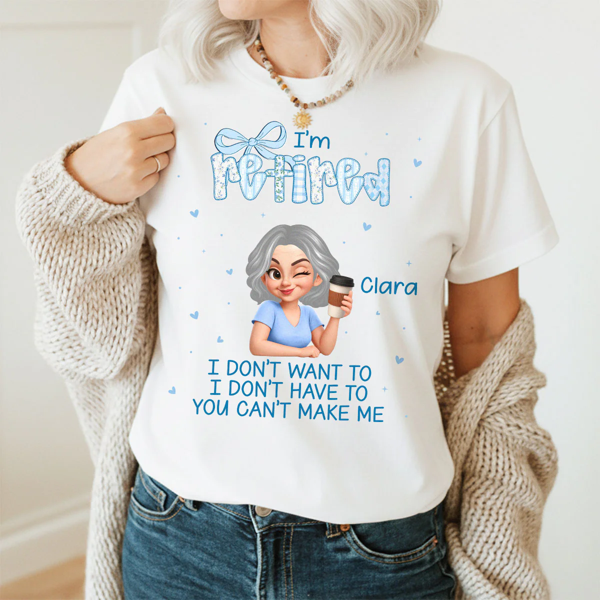 Coquette I'm Retired You Can't Make Me - Personalized Shirt - Retirement Gift - Image 2