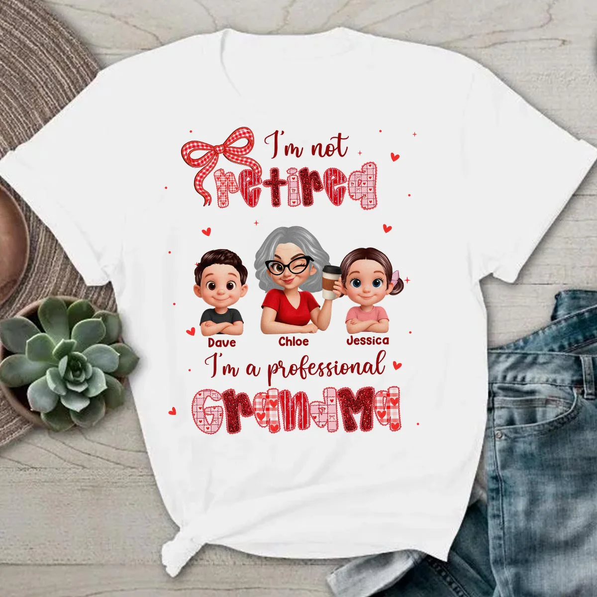 Coquette Not Retired Professional Grandma - Personalized Shirt - Gift For Grandma, Funny Shirt For Grandma - Image 5