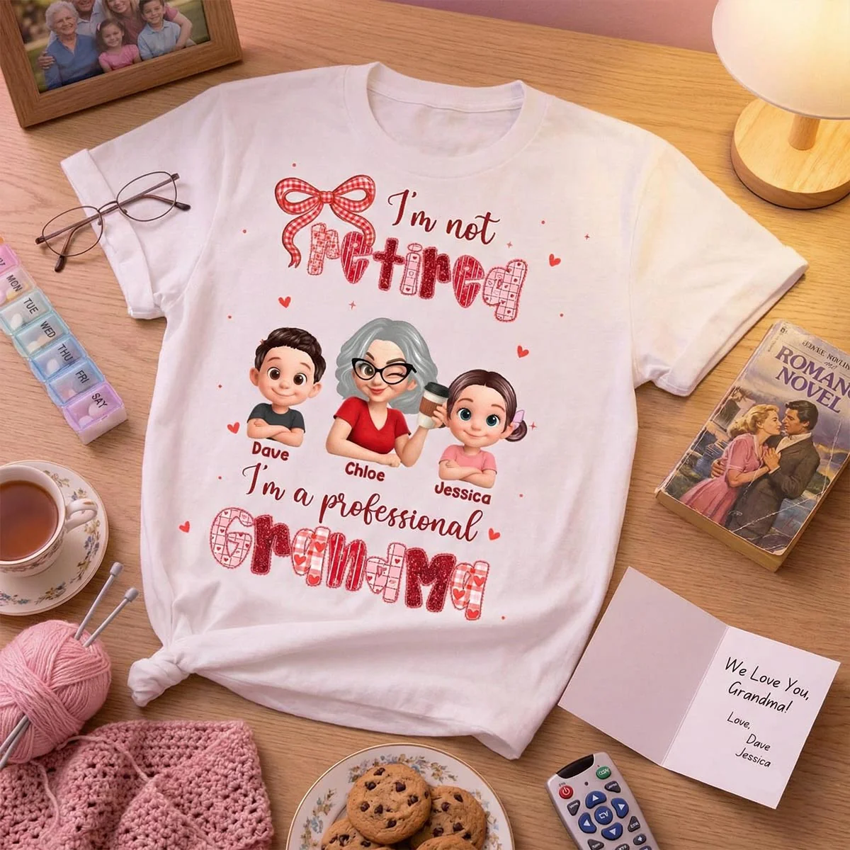 Coquette Not Retired Professional Grandma - Personalized Shirt - Gift For Grandma, Funny Shirt For Grandma - Image 6