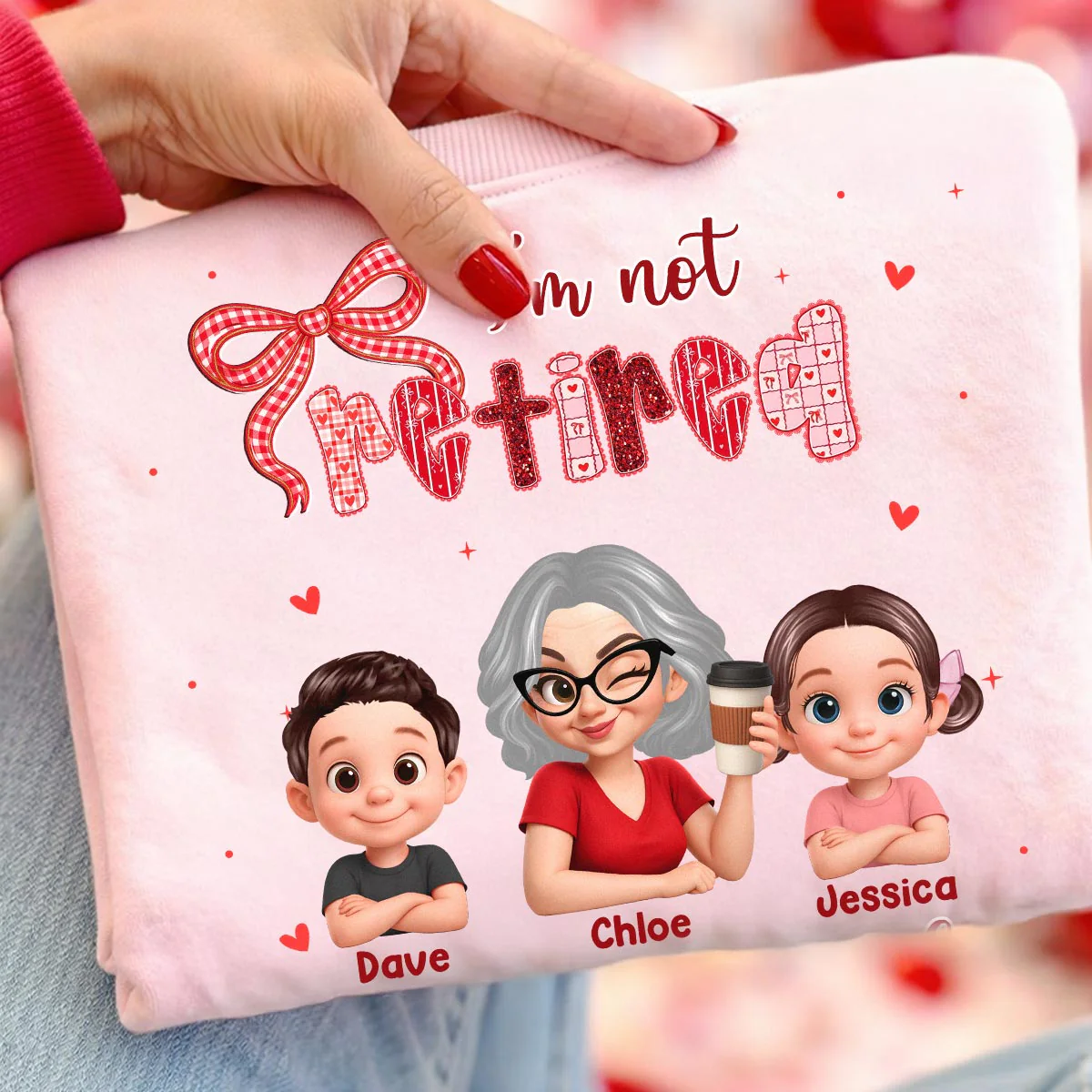 Coquette Not Retired Professional Grandma - Personalized Shirt - Gift For Grandma, Funny Shirt For Grandma - Image 8