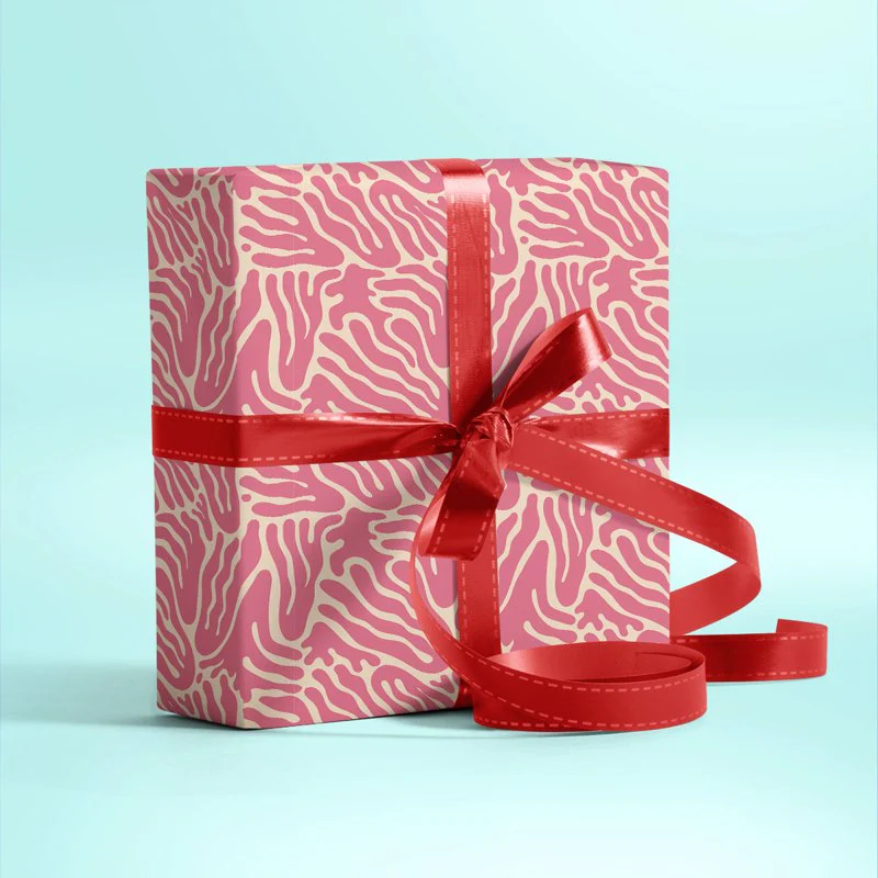 Coral In Pink Gift Wrapping Paper - Image 3