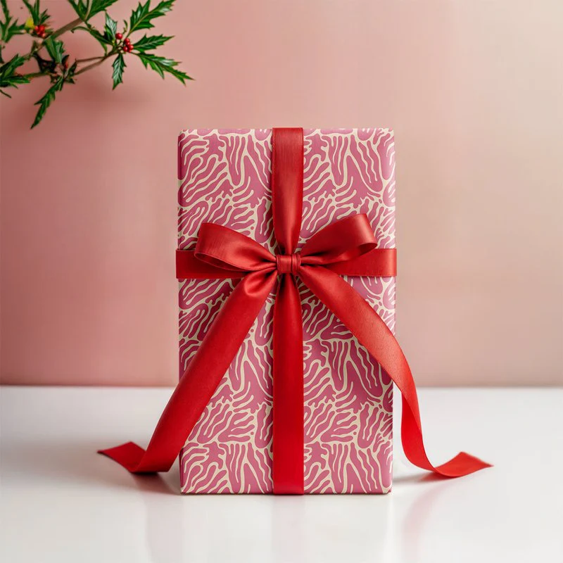 Coral In Pink Gift Wrapping Paper - Image 4