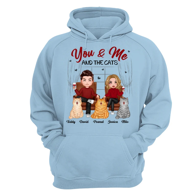 Couple And Cats Sitting Personalized Shirt - Image 16