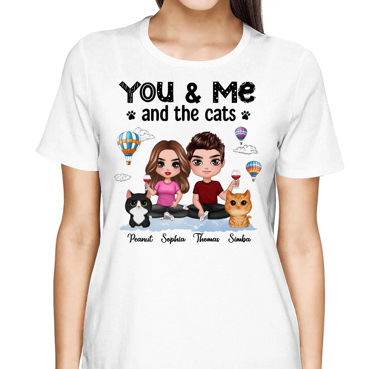Couple And Cute Fluffy Cats Personalized Shirt - Image 2