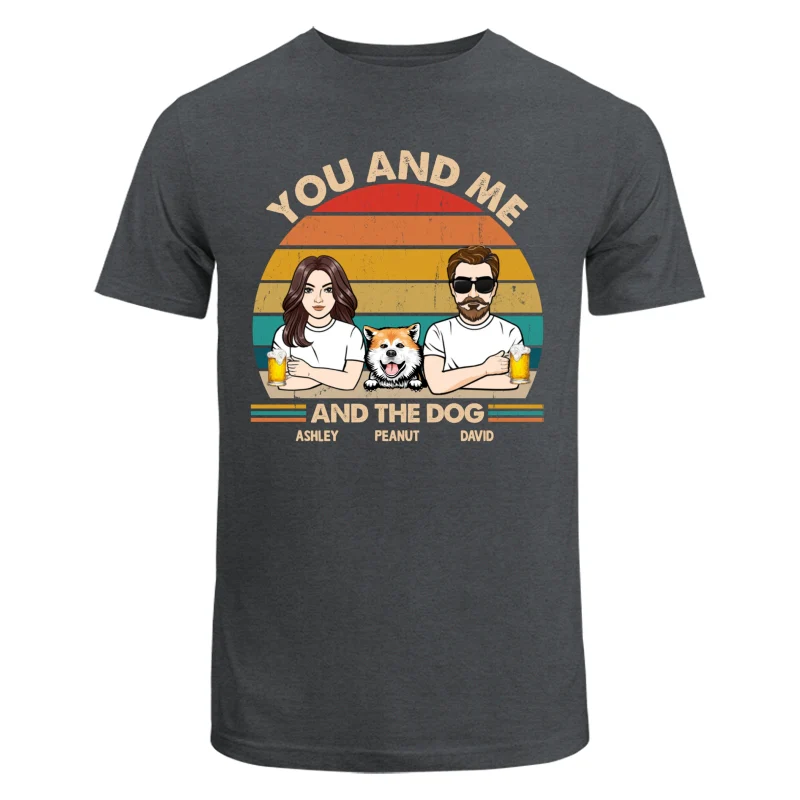 Couple And Dogs Retro Personalized Shirt - Image 7
