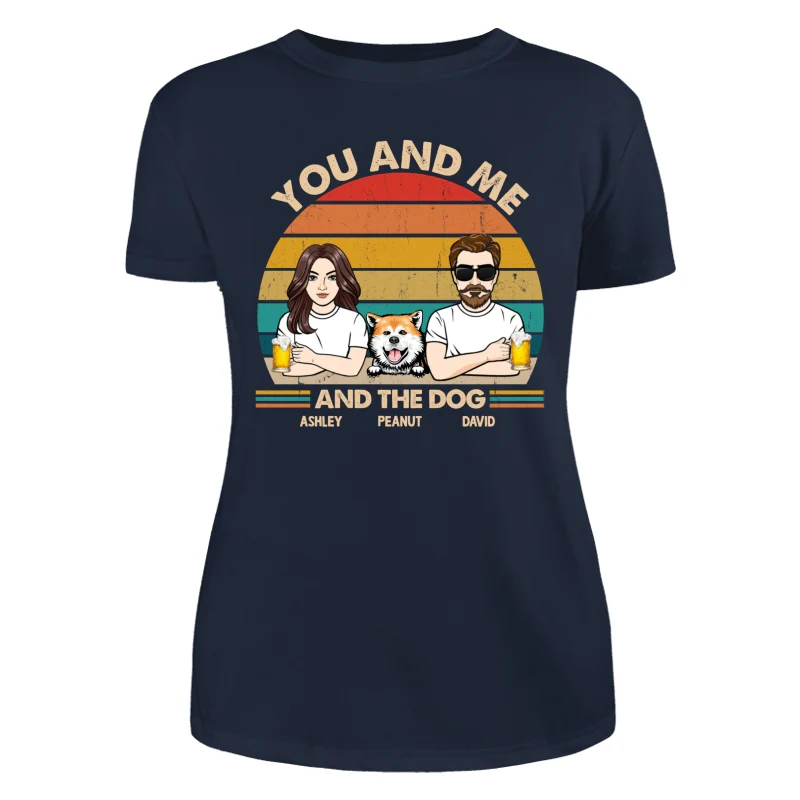 Couple And Dogs Retro Personalized Shirt - Image 9