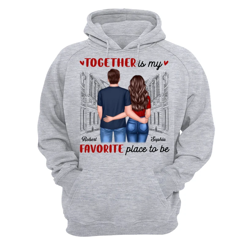 Couple Back View Standing Road Valentine‘s Day Gift Personalized Shirt - Image 10