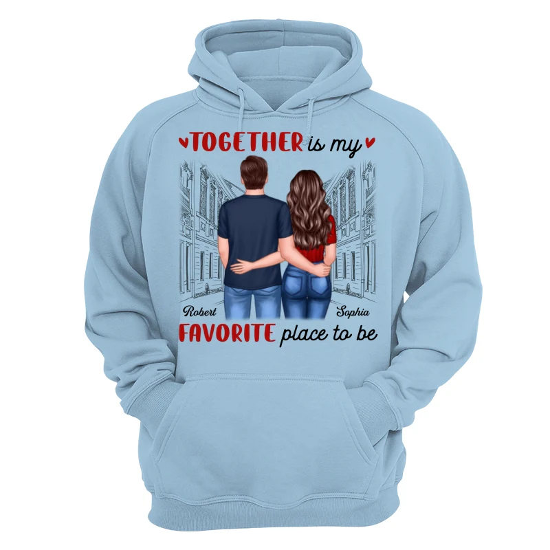 Couple Back View Standing Road Valentine‘s Day Gift Personalized Shirt - Image 12
