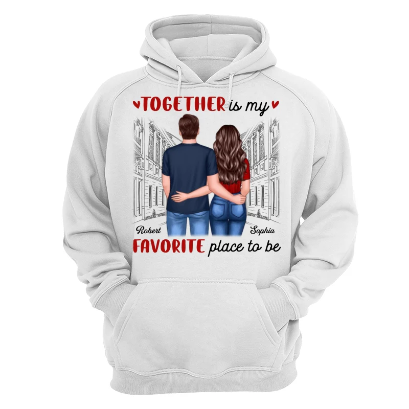 Couple Back View Standing Road Valentine‘s Day Gift Personalized Shirt - Image 9