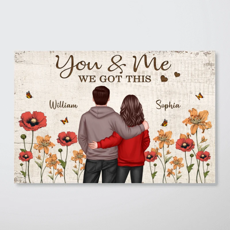 Couple Birth Month Flower Personalized Poster, Heartfelt Gift For Couple, For Him, For Her, Boyfriend, Girlfriend, Husband, Wife - Image 8